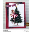 UPTOWN GIRL TINA TRIMS the TREE rubber stamp